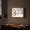 Wolf - Winter - Sneeuw - Natuur - Dieren Light Box met batterij (Wandlamp) middel -sfeer1