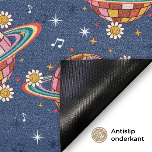Disco - Blauw - Patroon Deurmat klein 898 -antislip_NL