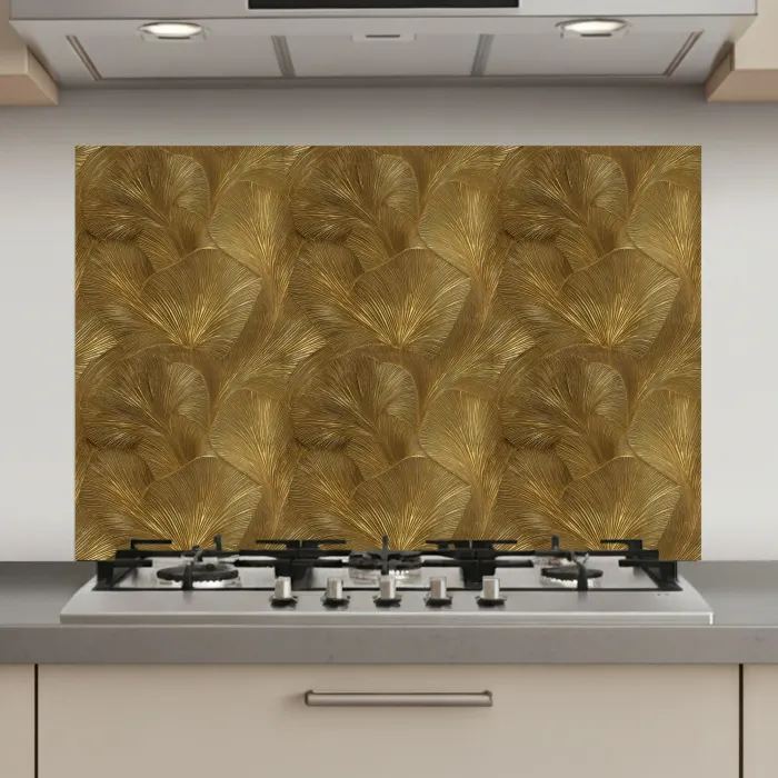 Organisch - Lijnen - Goud keuken achterwand spatscherm klein 900 -3d_website