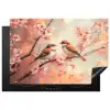 Vogels - Romantic - Bloesemtak Inductie beschermer vinyl 3mm klein -3d