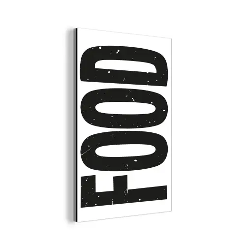 Food - Zwart - Wit - Decoratie aluminium wit klein -3d