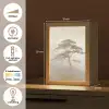 Boom - Oosterse stijl - Landschap Light Box met kabel (Tafellamp) klein -USP_NL