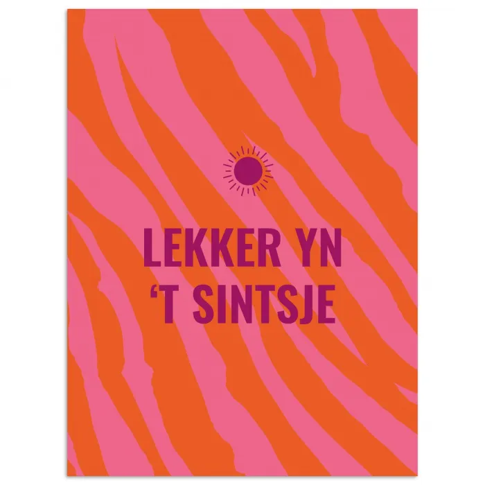 Quote - Zomer - Roze poster papier klein -3d