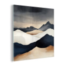 Bergen - Donkerblauw - Landschap plexiglas 5mm klein -z3d