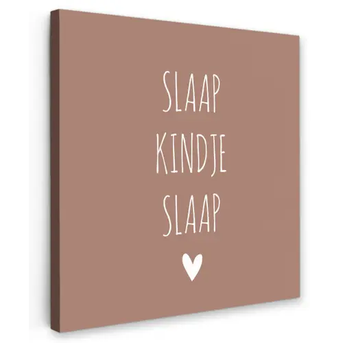 Slaap kindje slaap - Quotes - Spreuken Tuinposter op houten frame 2 cm dik klein -3d