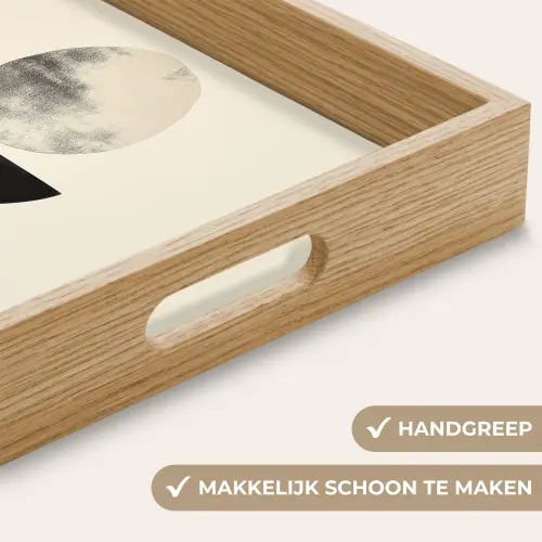 Beige - Japandi - Wabi sabi Dienblad Rechthoek middel -USP_HandgreepNL