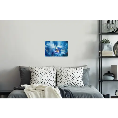 Blauw - Orchidee - Elegeant Muursticker klein -slaapkamer