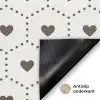 Hexagon - Patroon - Hartjes - Beige Deurmat klein 898 -antislip_NL