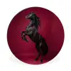 Hengst - Steigert - Rood Wandcirkel aluminium klein -3d