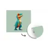 Cartoon - Dino - Oranje - Stekels fotobehang vinyl groot -3d
