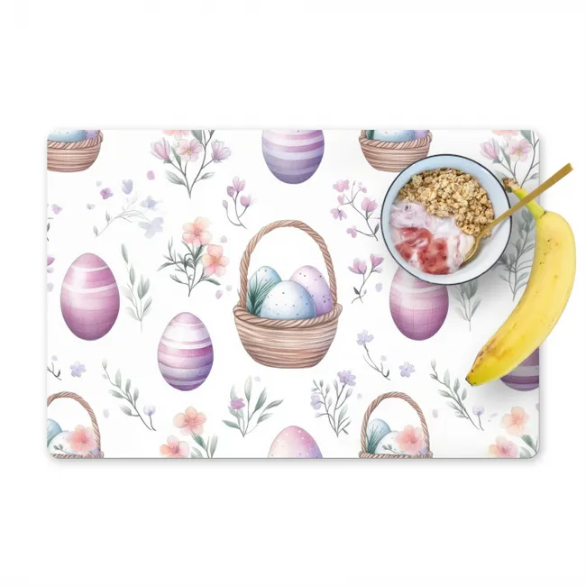 Bloemen - Paaseieren - Patroon Placemat vinyl groot -zzzproduct_Kitchenyeah-website
