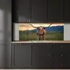 Longhorn - Landschap - Zonsondergang keuken achterwand 2 middel -sfeer1
