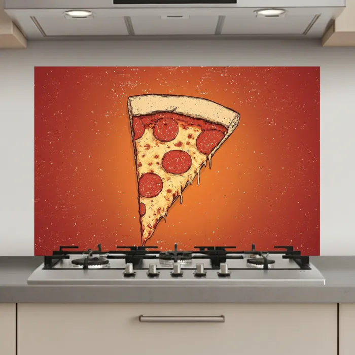 Pizza - Kaas - Rood - Pepperoni keuken achterwand spatscherm klein -3d_website
