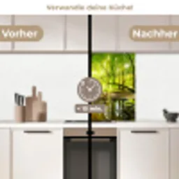 Bos - Landschap - Water - Bomen - Zon - Groen - Natuur keuken achterwand 2 middel -voor-na2_DE