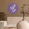 Tak - Sierlijk - Bladeren - Minimalistisch Wandcirkel kunststof plaat 5mm dik klein -sfeer1