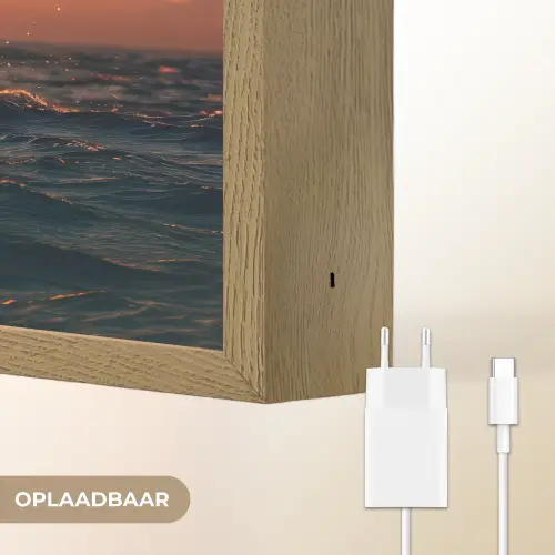 Walvis staart - Water - Zonsondergang Light Box met batterij (Wandlamp) middel -USP_websiteoplaadbaarNL