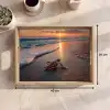 Schildpad - strand - Zonsondergang Dienblad Rechthoek middel -USP_Formaat