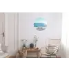 Zee - Koffiekopjes - Zomers Wandcirkel aluminium klein -woonkamer