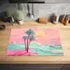 Palmbomen - Golven - Zee Inductie beschermer vinyl 3mm klein -sfeer5