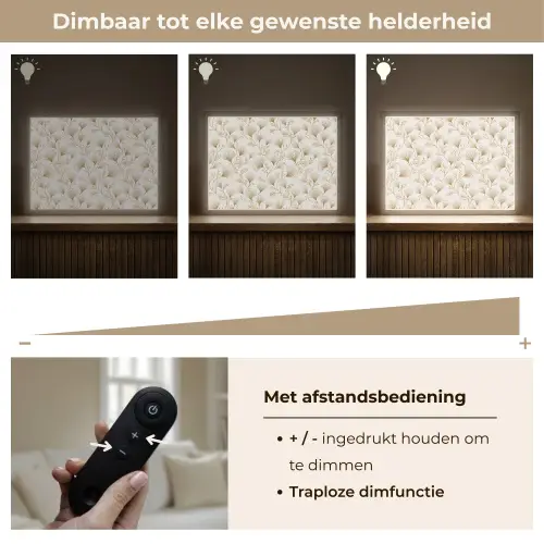 Ginkgo - Takken - Goud Light Box met batterij (Wandlamp) middel 907 -USP_dimbaarNL