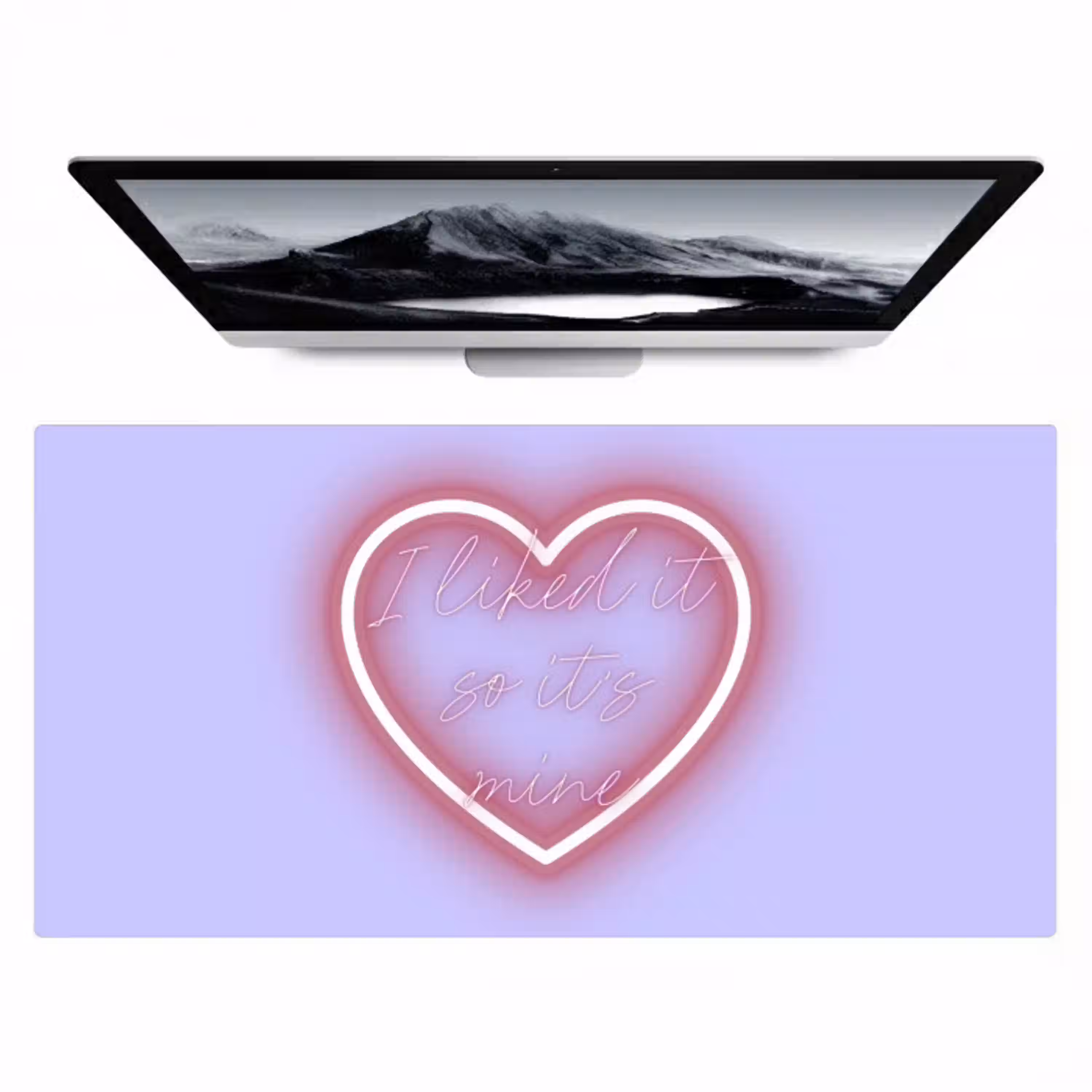 I liked it so it's mine - Neon hart - Paars Muismat XXL klein -zzz3d