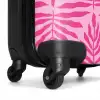 Patroon van bladeren in licht- en donkerroze NBS - Handbagage koffer - Kinderen Unisex middel -wiel