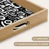 Symbolen - Abstract - Grafisch - Zwart Dienblad Rechthoek middel -USP_HandgreepNL