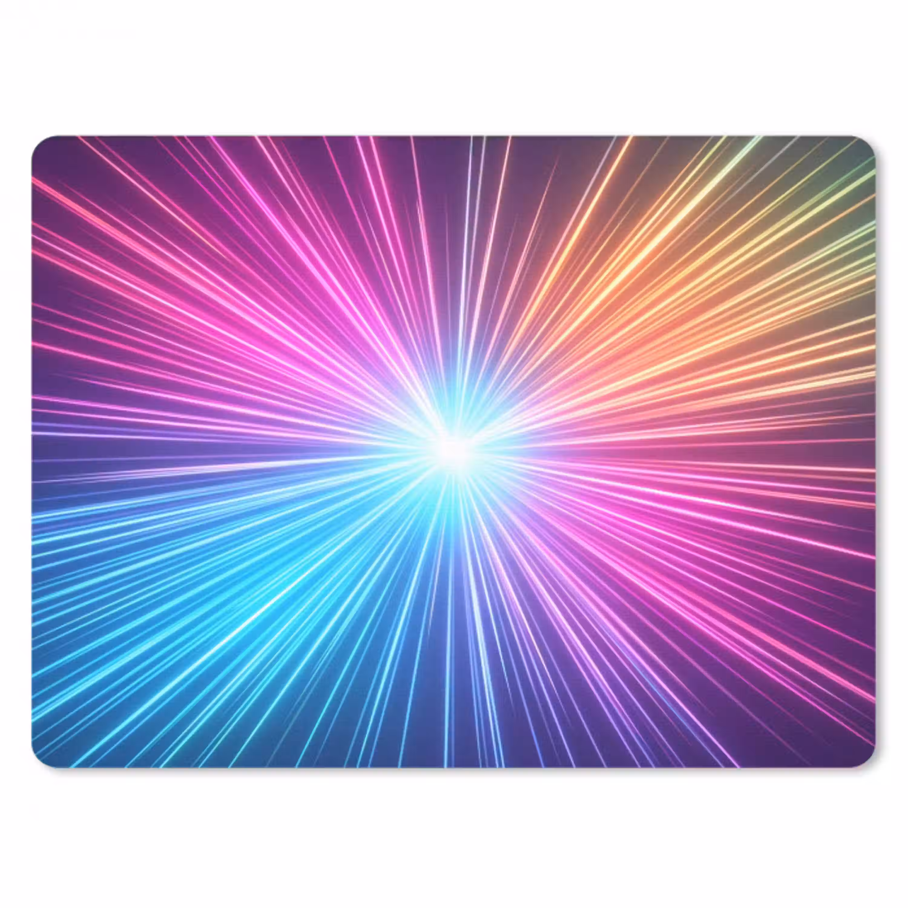 Abstract - Light - Burst - Modern - Colorful muismat rubber klein -3d