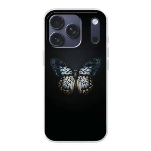 Vlinder - Monochroom - Balans Telefoonhoesje iPhone 17 Pro klein -3d
