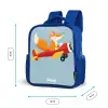 Vos - Vliegtuig -  Vliegen Kinderrugzak - Blauw middel -productfoto_formaten