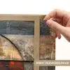 Kunst - Bruin - Abstract - Hout motief Light Box met batterij (Wandlamp) middel -USP_websiteprintNL