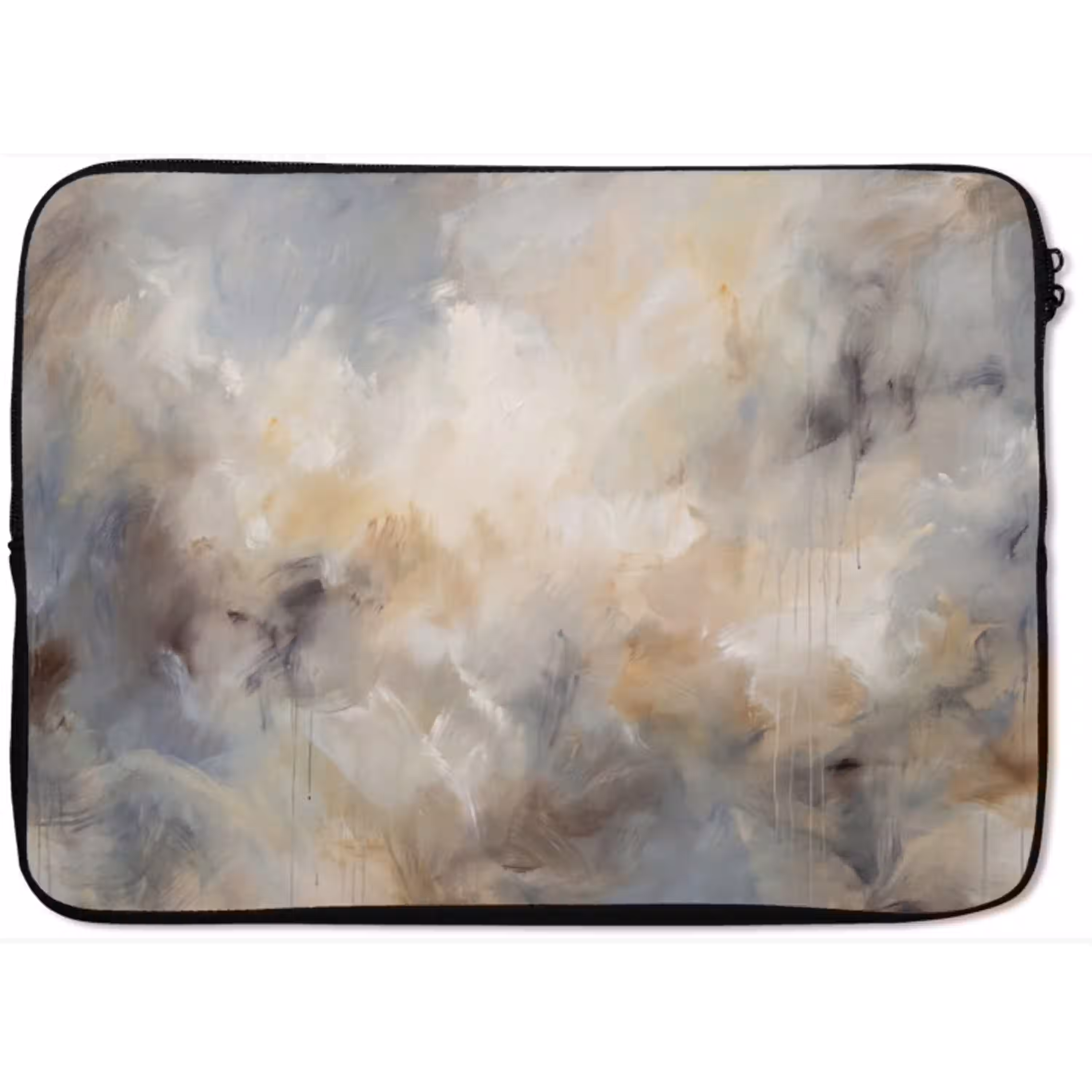 Abstract - Wolken - Sfeervol - Beige - Grijs laptophoes neopreen klein -zkaufland3dotto
