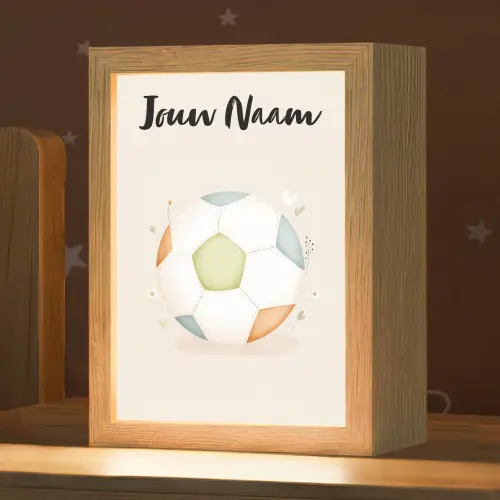 Voetbal - Rond - Pastel Light Box met kabel (Kinderlampje) klein -zzz_3d_website