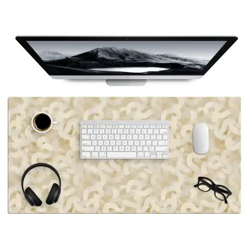 Abstract - Lijnen - Beige Muismat XXL klein 681 -3d