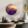 Lavendelveld - Zonsondergang - Paars KitchenYeah - Keuken - Wandcirkel Forex klein -sfeer2