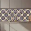Floraal - Ornament - Blauw keuken achterwand 2 middel 871 zz_3dshopping