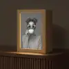 Vrouw - Koffie - Zwart - Wit Light Box met kabel (Tafellamp) klein -z3d_website