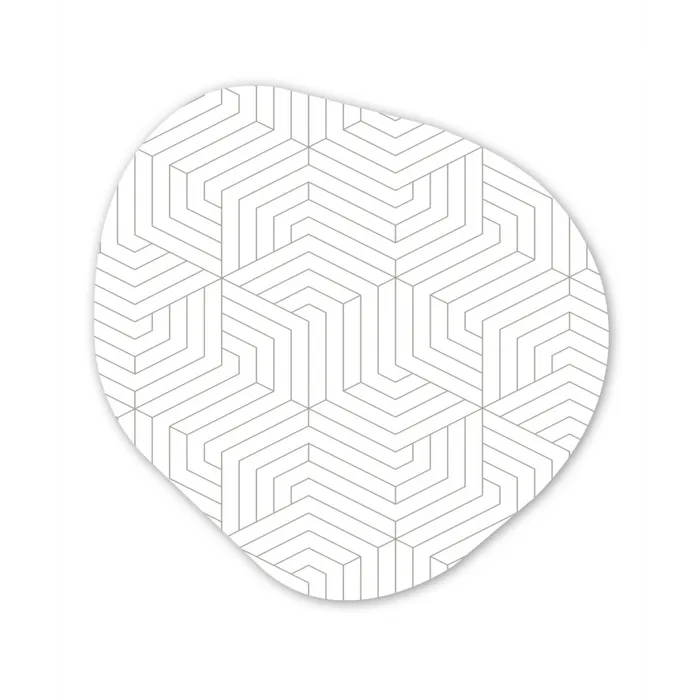 Abstract - Patronen - Design -  Lijn Wandcirkel Organisch Forex 3mm klein 629 -3d