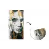 Portret - Vrouw - Penseelstreken - Goud fotobehang vinyl groot -3d