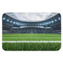 Voetbal - Stadion - Sport - Groen Badmat klein -3d