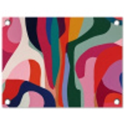 Vormen - Bochten - Kleurrijk - Abstract tuinposter los doek klein -3d