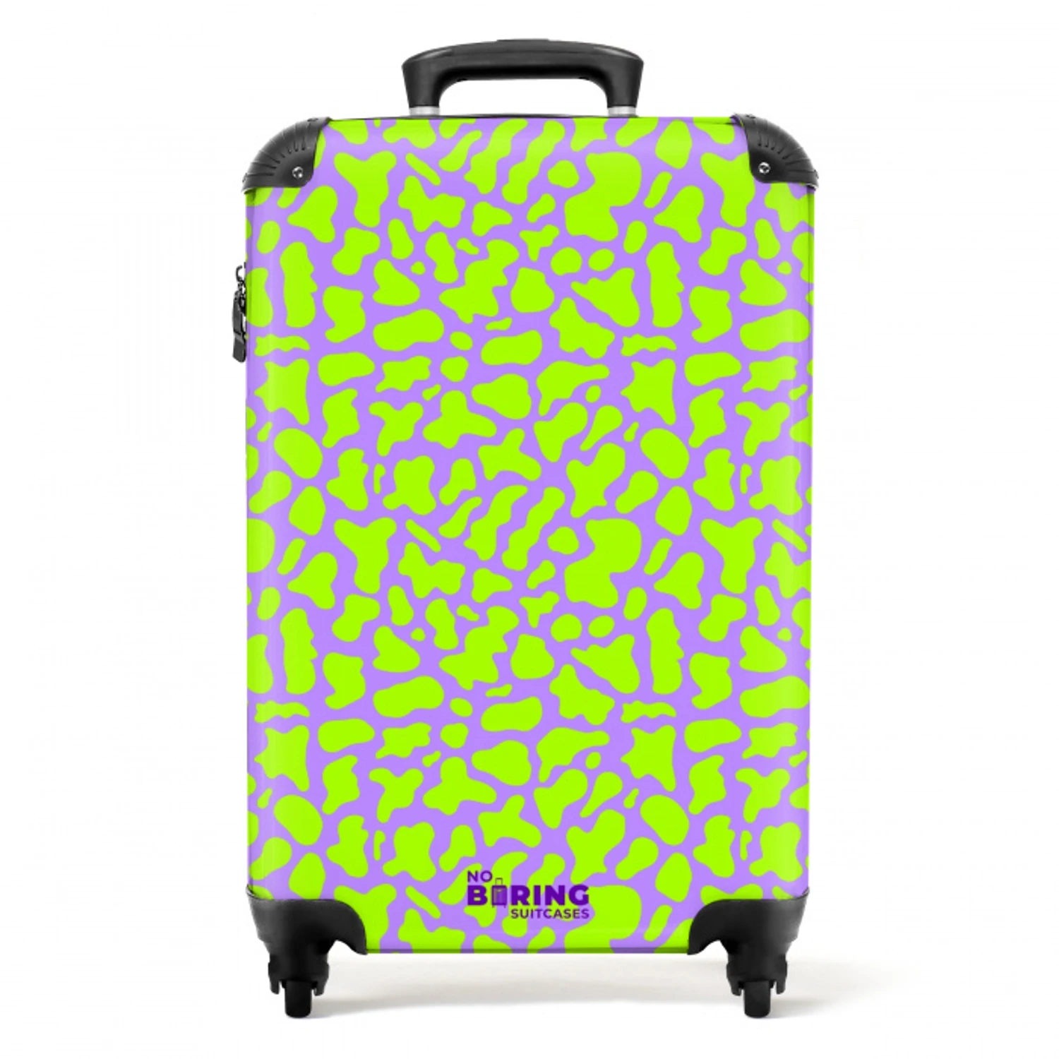 Limoenvlekken op lavendel achtergrond NBS - Handbagage koffer - Volwassenen Unisex middel -productfoto_recht