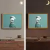 Parkiet - Vogel - Koksmuts - Cute Light Box met batterij (Wandlamp) middel -sfeer3