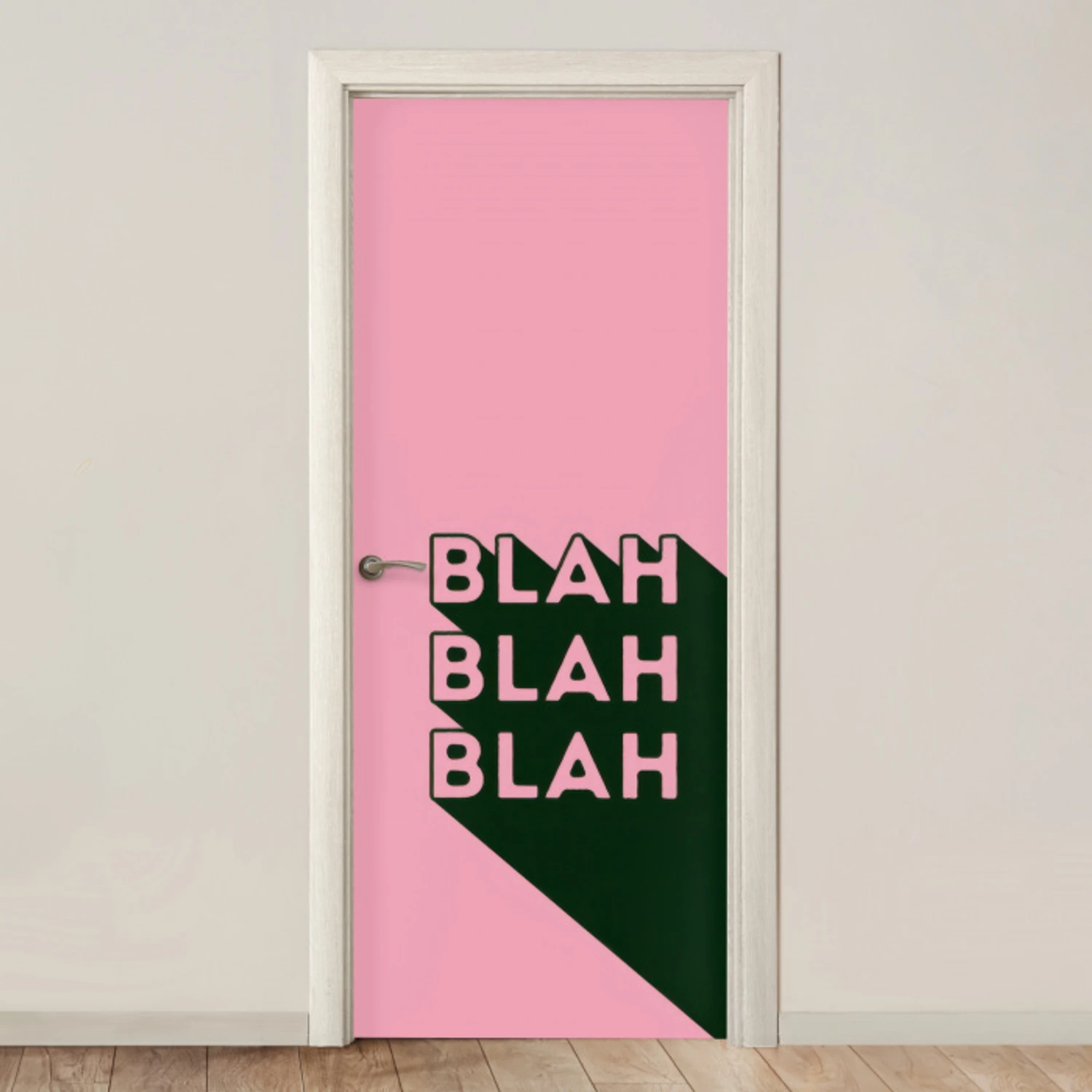 Tekst - Grafisch - Groen - Schaduw deurposter klein -3d_beige