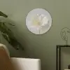 Bloem - Minimalistisch -Wit Akoestische PET Vilt - Rond klein -sfeer2