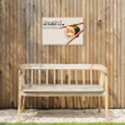 Sushi - Zalm - Rijst - Japans Tuinposter op houten frame 2 cm dik klein -sfeer4