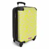 Neon bladeren op lichtroze achtergrond NBS - Handbagage koffer - Kinderen Unisex middel -productfoto_3d