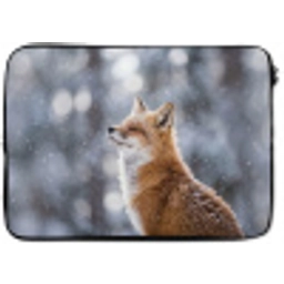 Vos - Sneeuwval - Portret - Winter - Sfeervol laptophoes neopreen klein -zkaufland3dotto