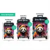 Panda met Oranje Jas en Verfspetters NBS - Handbagage koffer - Kinderen Unisex middel zzzzzzVergelijking_3NL
