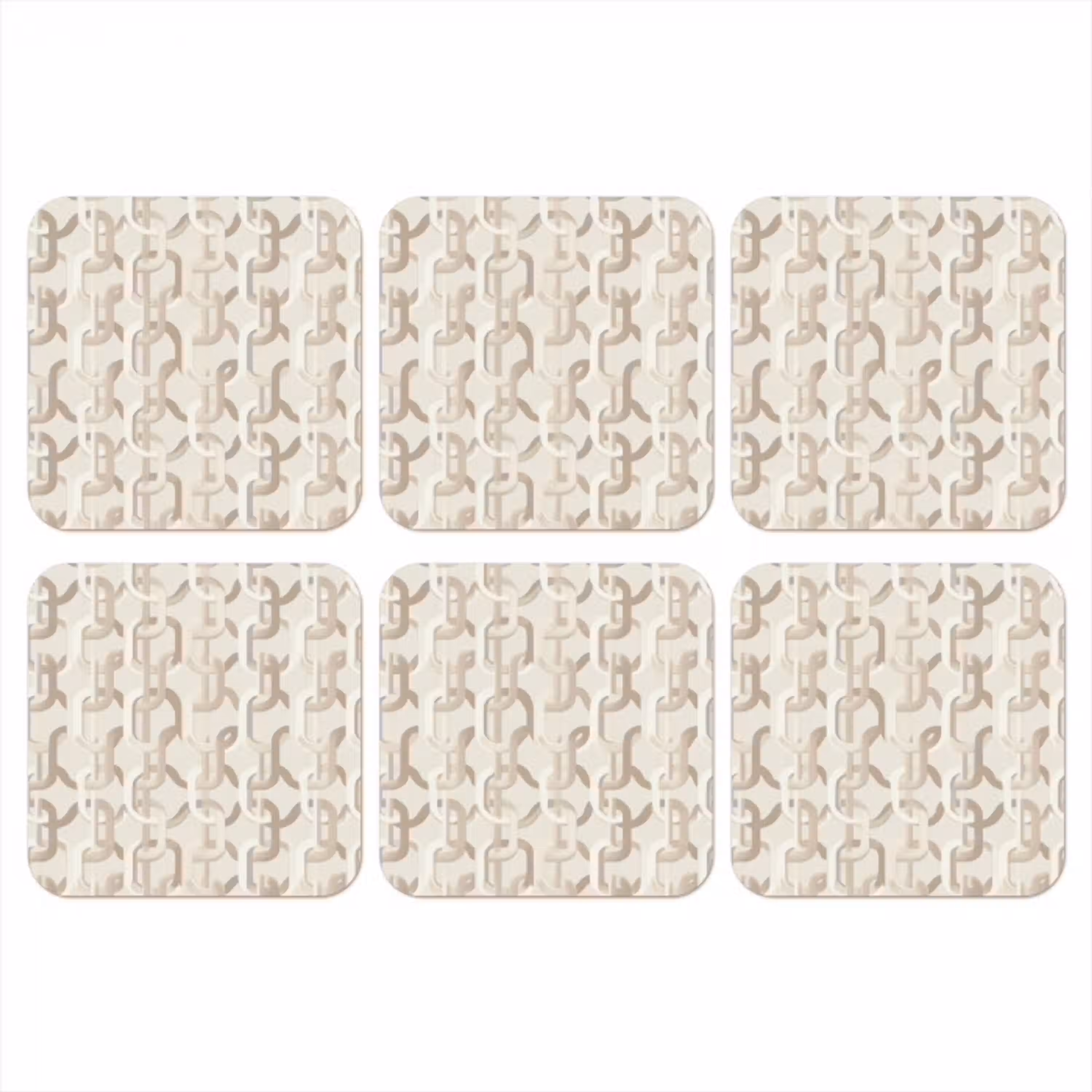Motief - Abstract - Beige onderzetter kurk middel 366 -3d